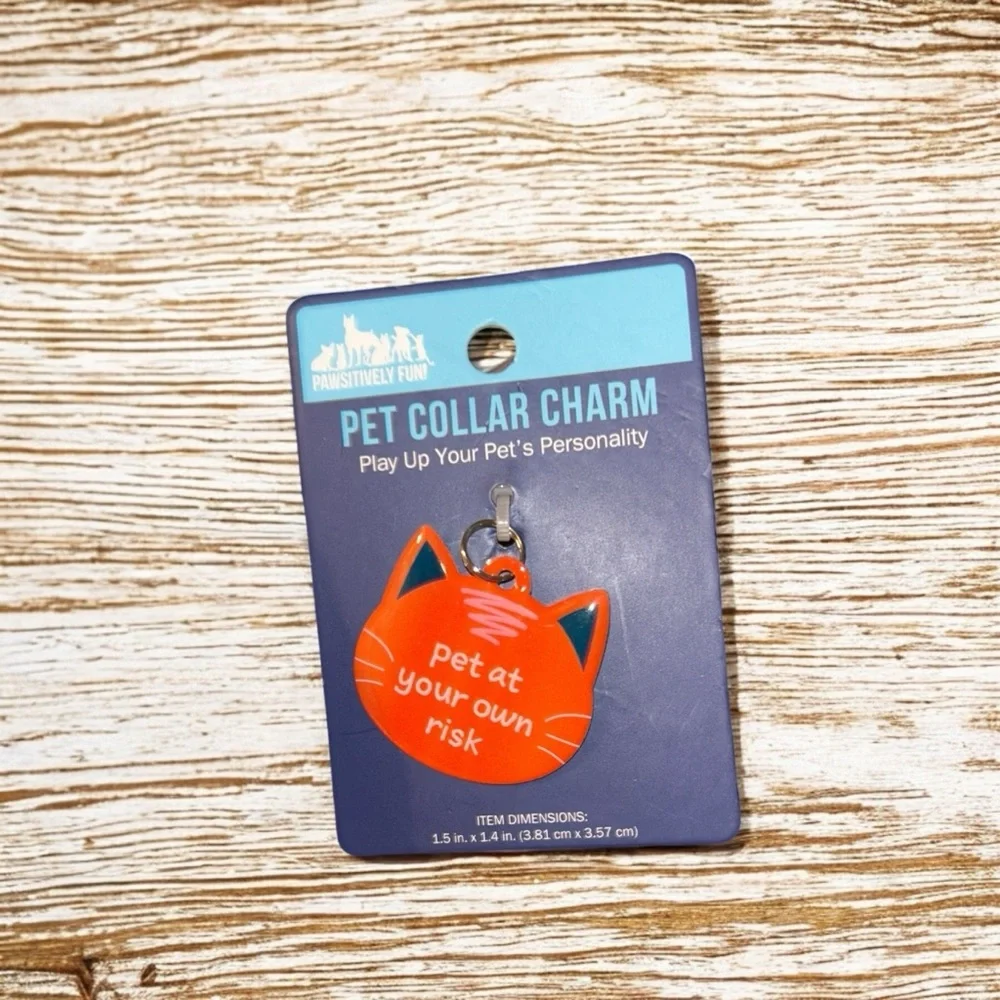 Pet Collar Charm “Pet at your own risk”